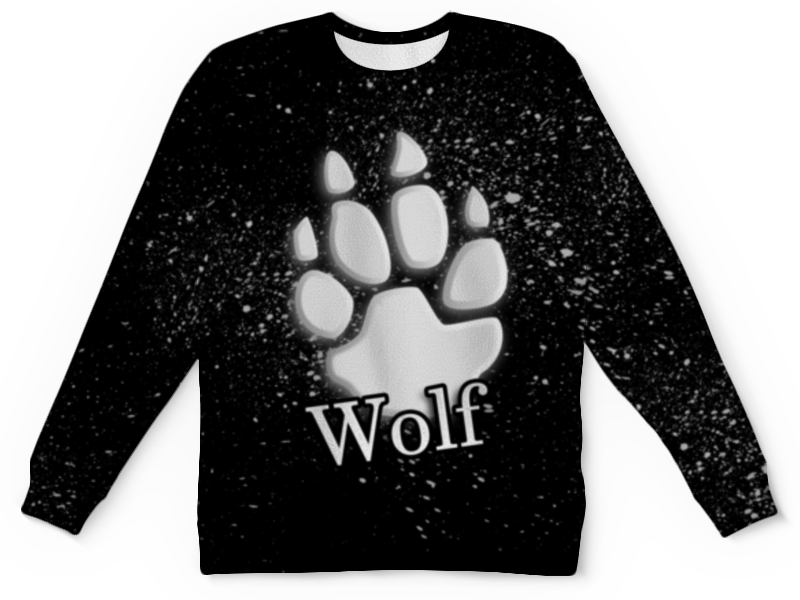 Printio Детский свитшот с полной запечаткой Лапа волка printio футболка с полной запечаткой женская лапа волка