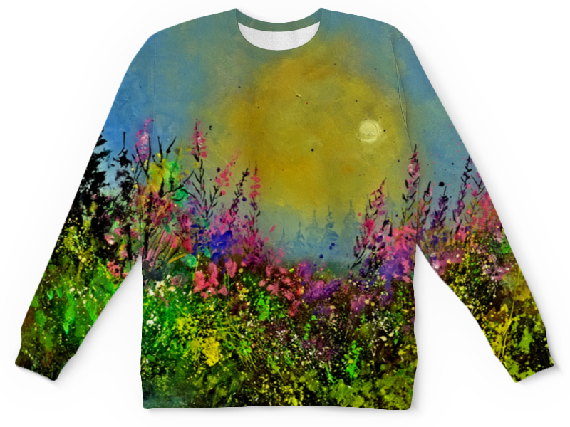 Printio Детский свитшот с полной запечаткой Весенний пейзаж printio футболка с полной запечаткой мужская весенний пейзаж