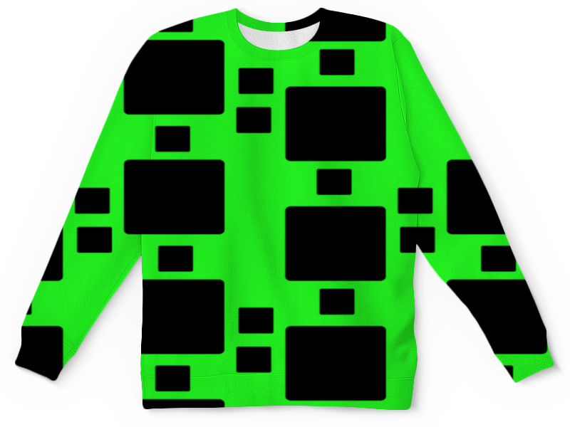 Printio Детский свитшот с полной запечаткой Черные квадраты printio детский свитшот с полной запечаткой зеленые квадраты