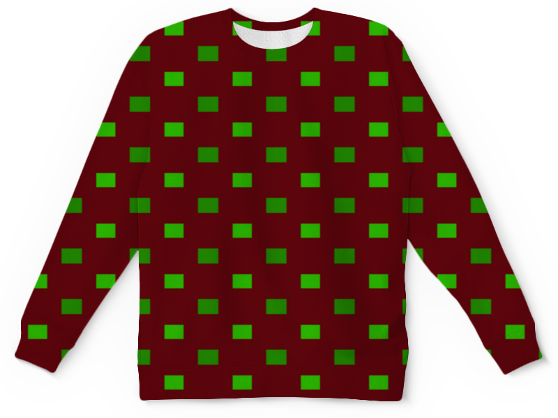 Printio Детский свитшот с полной запечаткой Зеленые квадраты printio свитшот мужской с полной запечаткой зеленые квадраты