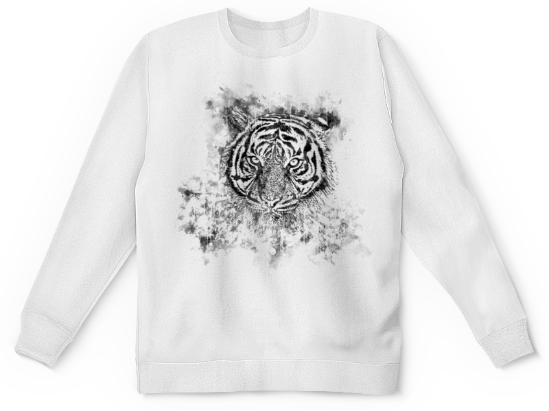 Printio Детский свитшот с полной запечаткой Белый тигр
