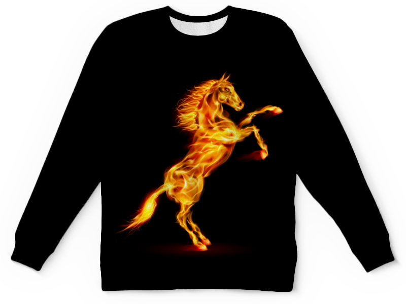 Printio Детский свитшот с полной запечаткой Огненная лошадь printio толстовка с полной запечаткой огненная лошадь