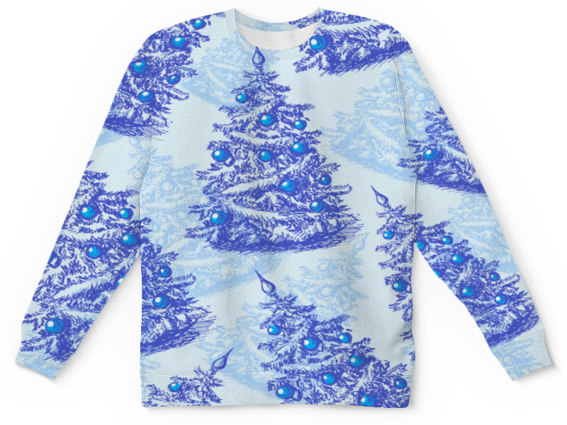 Printio Детский свитшот с полной запечаткой Снежные елки printio толстовка с полной запечаткой снежные елки