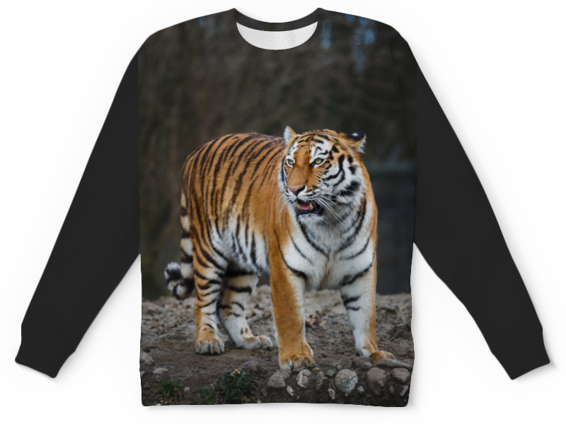 Printio Детский свитшот с полной запечаткой Свирепый тигр printio футболка с полной запечаткой для мальчиков свирепый тигр
