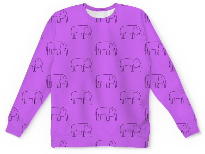 Printio Детский свитшот с полной запечаткой Черный слон printio детский свитшот с полной запечаткой розовый слон