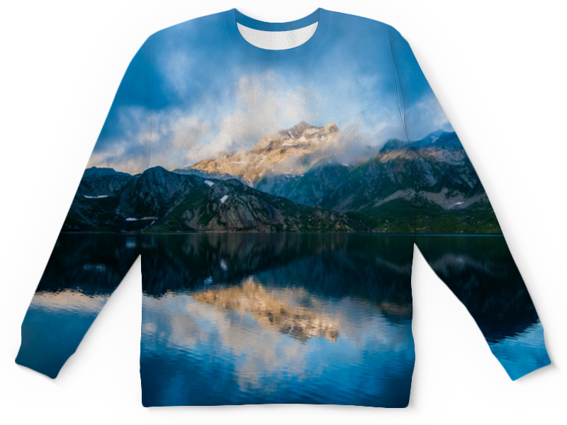 printio футболка с полной запечаткой мужская пейзаж гор Printio Детский свитшот с полной запечаткой Пейзаж гор