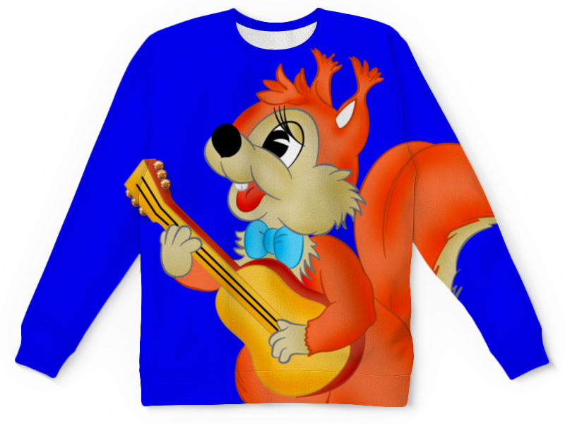 Printio Детский свитшот с полной запечаткой Веселая песенка. (1) мужская футболка оранжевое солнце m синий