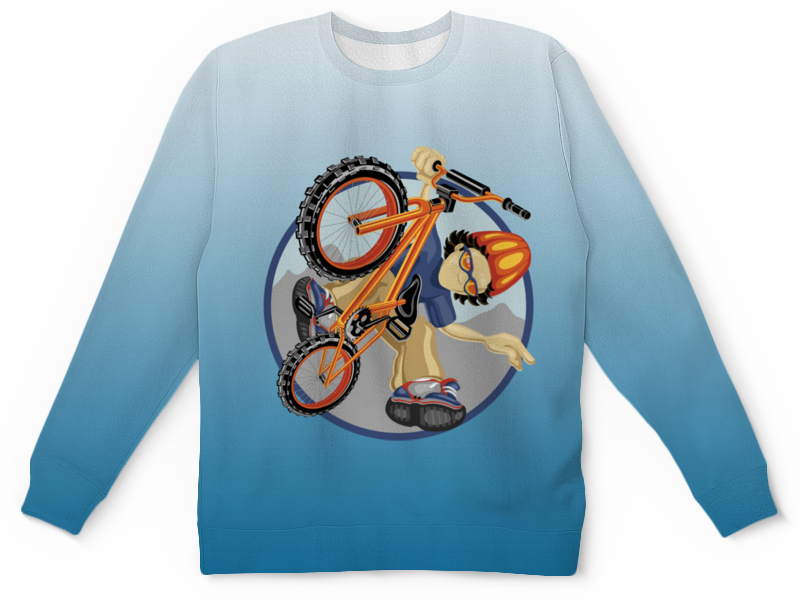 Printio Детский свитшот с полной запечаткой Велосипед