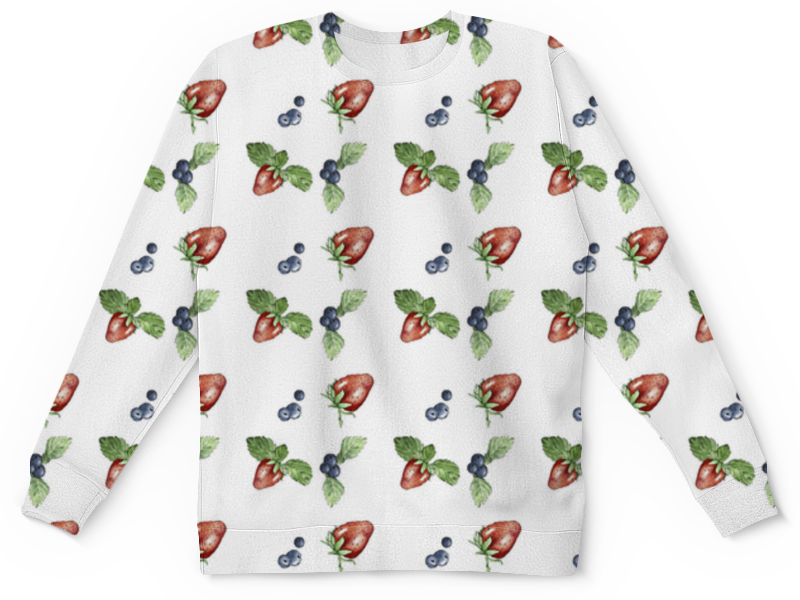 Printio Детский свитшот с полной запечаткой Свитшот для девочки сладкие ягоды