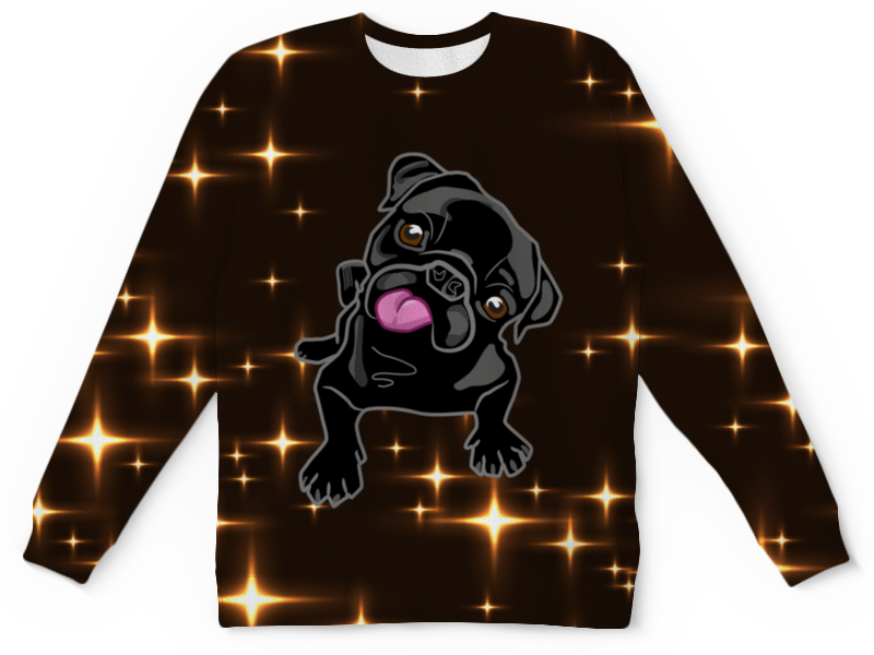 Printio Детский свитшот с полной запечаткой Черный пес