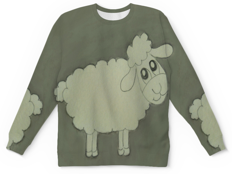 Printio Детский свитшот с полной запечаткой Детский овечка