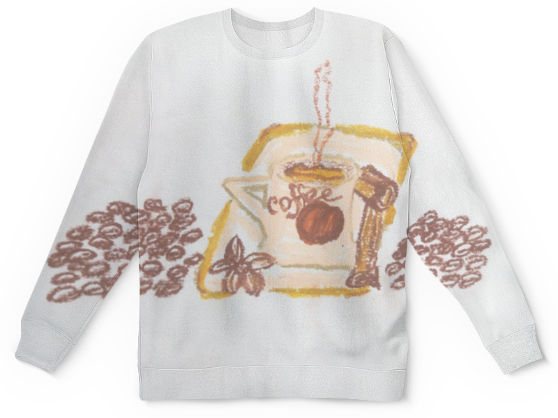 Printio Детский свитшот с полной запечаткой Утренний кофе printio толстовка с полной запечаткой завтрак который всегда с тобой2