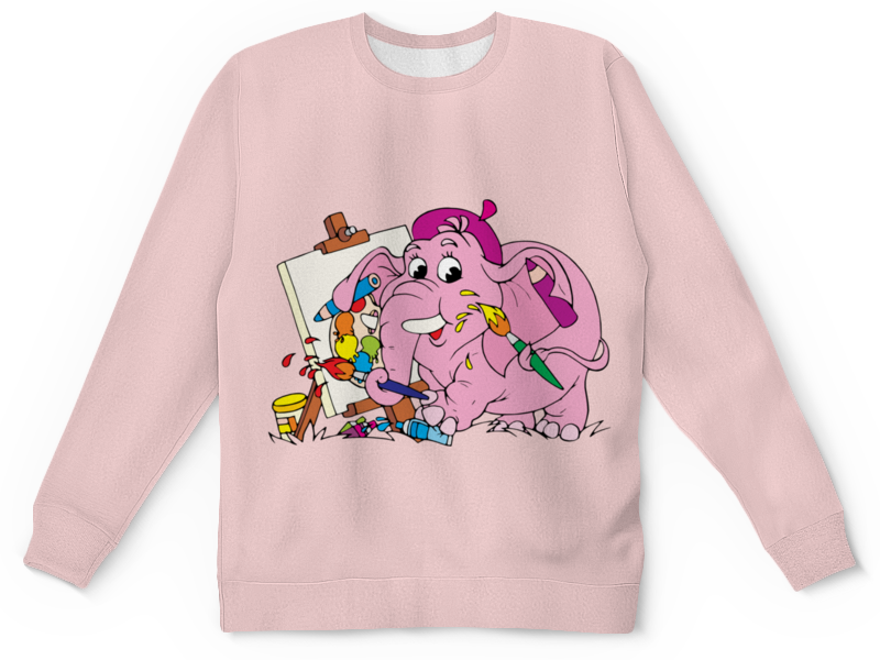 Printio Детский свитшот с полной запечаткой Слоник printio свитшот женский с полной запечаткой слоник и кролик