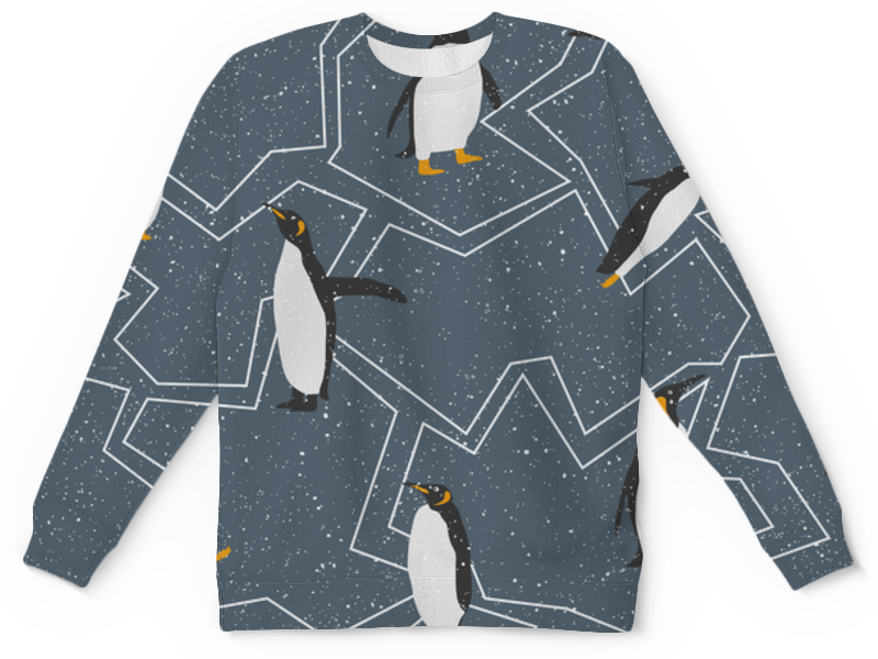 Printio Детский свитшот с полной запечаткой Пингвины