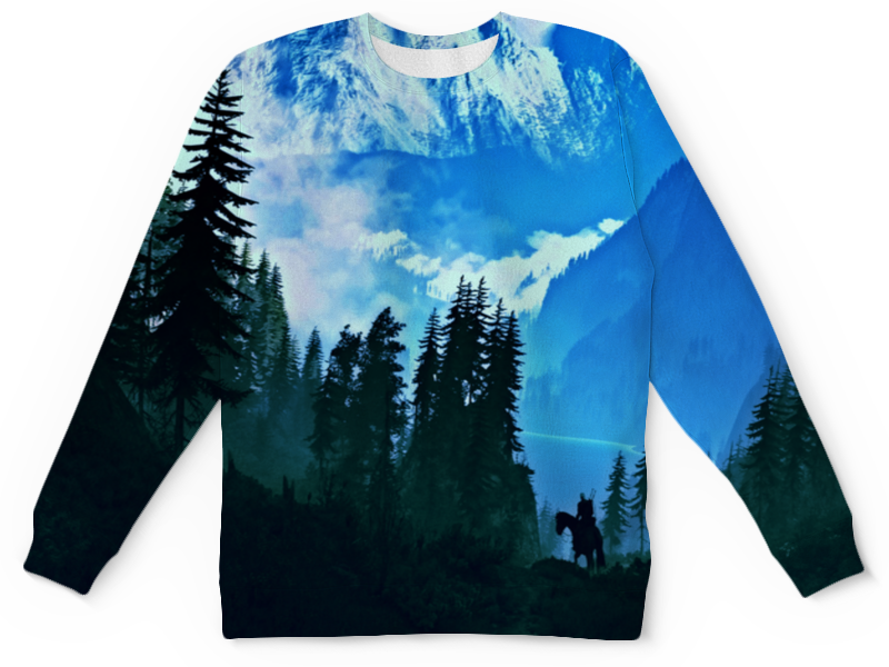 Printio Детский свитшот с полной запечаткой Елки в горах printio футболка с полной запечаткой мужская елки в горах