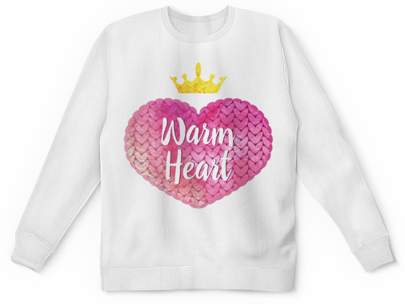 Printio Детский свитшот с полной запечаткой Теплое сердце printio футболка с полной запечаткой для девочек теплое сердце