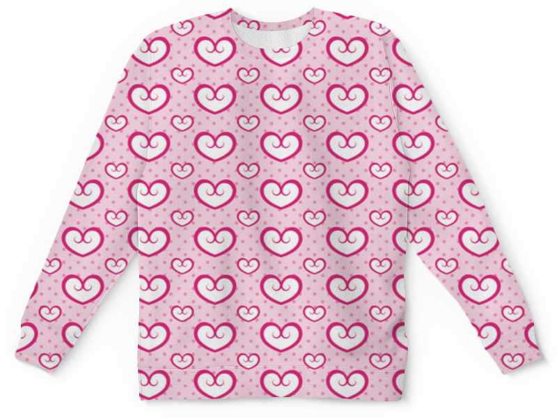 Printio Детский свитшот с полной запечаткой Узор сердец printio детский свитшот с полной запечаткой узор сердец
