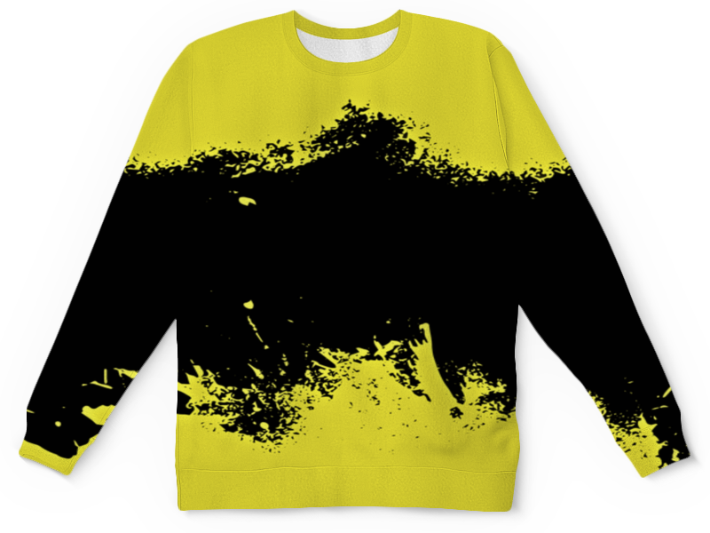Printio Детский свитшот с полной запечаткой Черно-желтые краски printio футболка с полной запечаткой для девочек черно желтые краски
