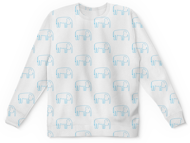 Printio Детский свитшот с полной запечаткой Синий слон printio детский свитшот с полной запечаткой белый слон