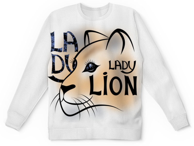 Printio Детский свитшот с полной запечаткой Lady lion