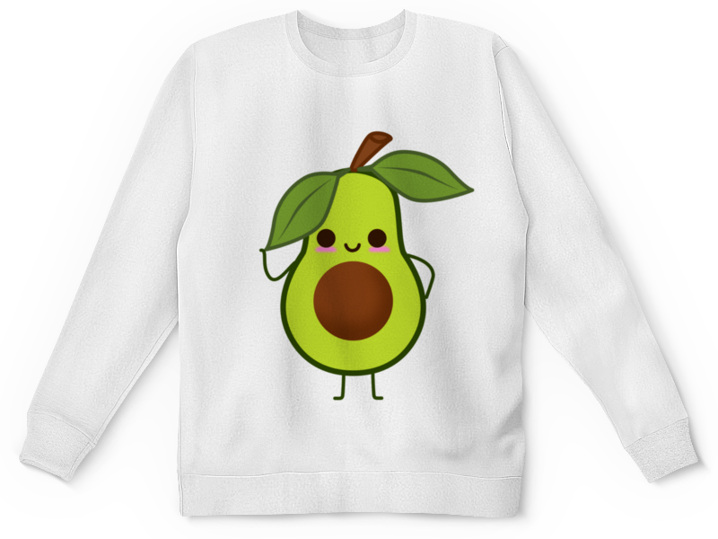 Printio Детский свитшот с полной запечаткой Авокадо printio свитшот унисекс хлопковый вегетарианский дизайн зеленое сердце и фрукт