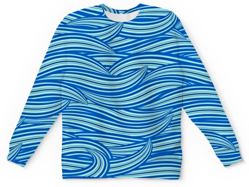Printio Детский свитшот с полной запечаткой Морские волны printio свитшот мужской с полной запечаткой морские волны