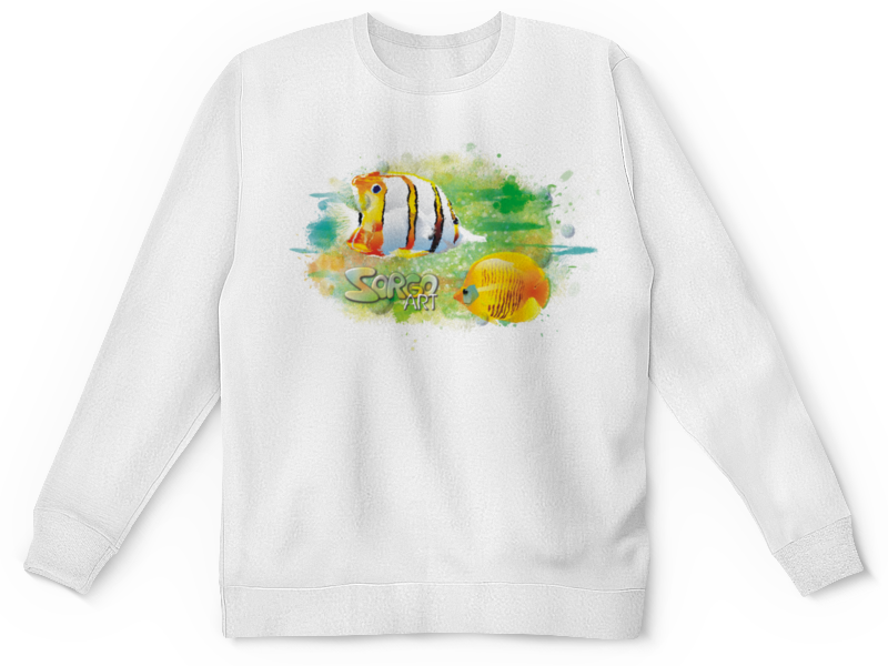 Printio Детский свитшот с полной запечаткой С тропическими рыбками от zorgo-art. printio детский свитшот с полной запечаткой кит и море