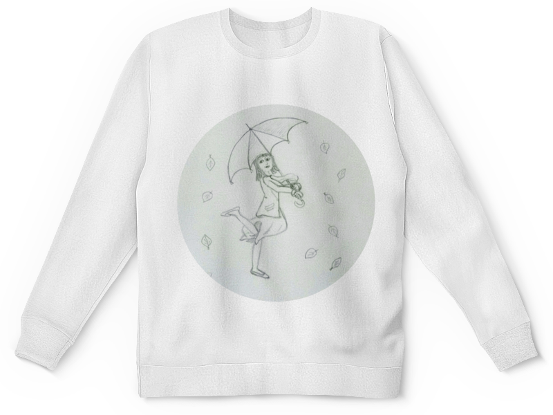 printio детский свитшот с полной запечаткой девушка эльф Printio Детский свитшот с полной запечаткой Осень и дождик