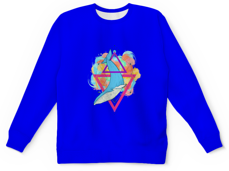 Printio Детский свитшот с полной запечаткой Кит и краски printio футболка с полной запечаткой мужская кит и краски