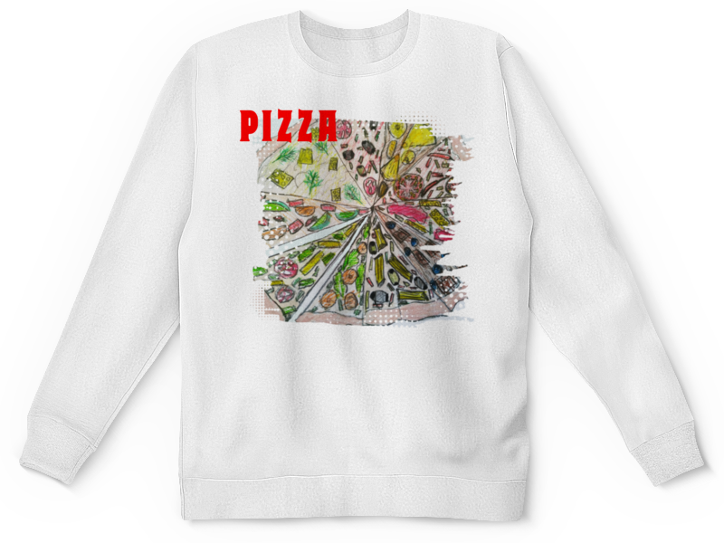 Printio Детский свитшот с полной запечаткой Пицца всех вкусов printio футболка с полной запечаткой женская пицца всех вкусов