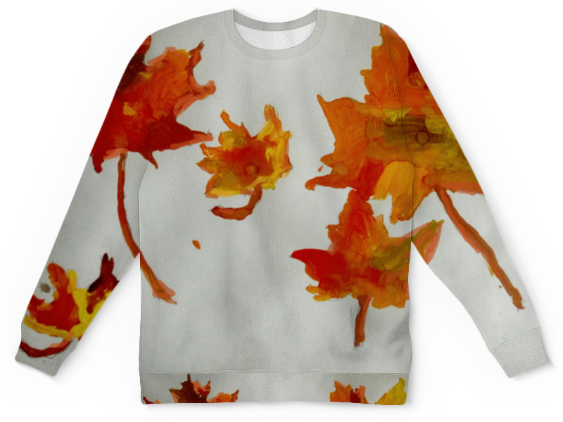Printio Детский свитшот с полной запечаткой Осенние листья printio свитшот мужской с полной запечаткой красно белые краски