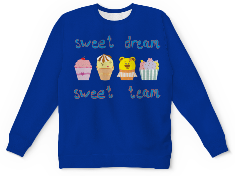 printio шторы в ванную sweet dream sweet team Printio Детский свитшот с полной запечаткой Sweet dream - sweet team