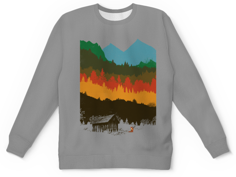 Printio Детский свитшот с полной запечаткой Дикая природа printio футболка с полной запечаткой для девочек пейзаж гор