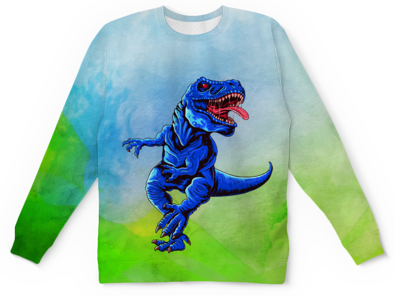 Printio Детский свитшот с полной запечаткой Динозавр рекс printio футболка с полной запечаткой мужская динозавр рекс