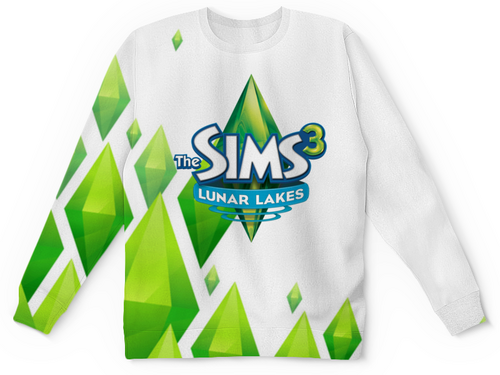 Заказать детские свитшоты в Москве. Детский свитшот с полной запечаткой The Sims 3 от THE_NISE  - готовые дизайны и нанесение принтов.