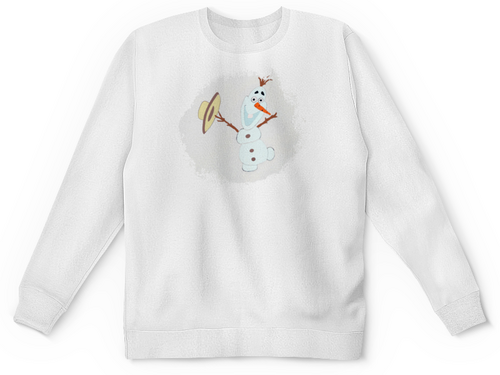 Заказать детские свитшоты в Москве. Детский свитшот с полной запечаткой Снеговик от mrs-snit@yandex.ru - готовые дизайны и нанесение принтов.