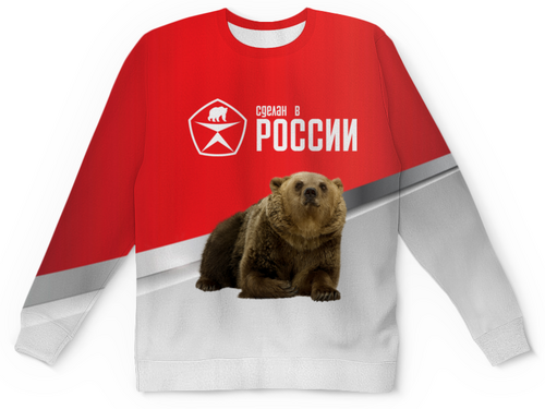 Заказать детские свитшоты в Москве. Детский свитшот с полной запечаткой Сделан в России от ZVER  - готовые дизайны и нанесение принтов.