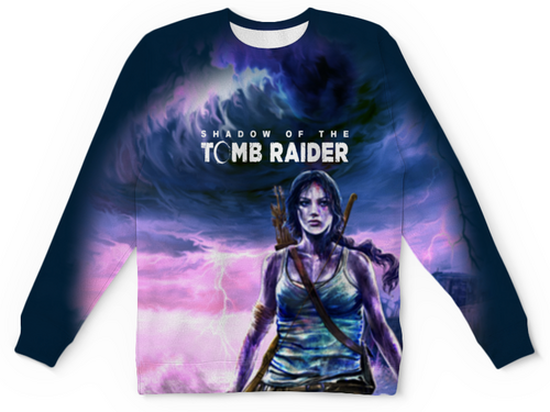 Заказать детские свитшоты в Москве. Детский свитшот с полной запечаткой Tomb Raider от THE_NISE  - готовые дизайны и нанесение принтов.