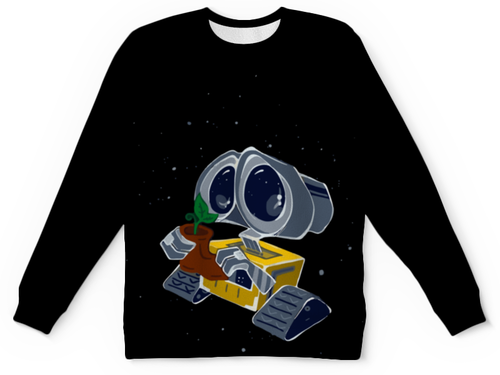 Заказать детские свитшоты в Москве. Детский свитшот с полной запечаткой WALL-E   от T-shirt print  - готовые дизайны и нанесение принтов.