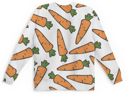 Заказать детские свитшоты в Москве. Детский свитшот с полной запечаткой Морковки от skynatural - готовые дизайны и нанесение принтов.