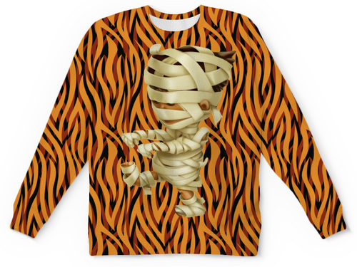 Заказать детские свитшоты в Москве. Детский свитшот с полной запечаткой Мумия от Дана Столыпина - готовые дизайны и нанесение принтов.