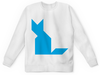 Заказать детские свитшоты в Москве. Детский свитшот с полной запечаткой Голубая кошка танграм от namormai@mail.ru - готовые дизайны и нанесение принтов.