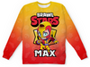 Заказать детские свитшоты в Москве. Детский свитшот с полной запечаткой BRAWL STARS MAX от geekbox - готовые дизайны и нанесение принтов.
