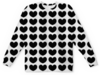 Заказать детские свитшоты в Москве. Детский свитшот с полной запечаткой Черные сердечки от THE_NISE  - готовые дизайны и нанесение принтов.