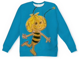 Заказать детские свитшоты в Москве. Детский свитшот с полной запечаткой Пчелка от mrs-snit@yandex.ru - готовые дизайны и нанесение принтов.