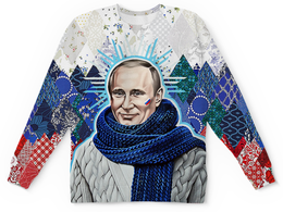 Заказать детские свитшоты в Москве. Детский свитшот с полной запечаткой Putin Design от balden - готовые дизайны и нанесение принтов.