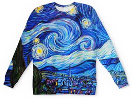 Заказать детские свитшоты в Москве. Детский свитшот с полной запечаткой Van Gogh от THE_NISE  - готовые дизайны и нанесение принтов.