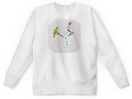 Заказать детские свитшоты в Москве. Детский свитшот с полной запечаткой Снеговик от mrs-snit@yandex.ru - готовые дизайны и нанесение принтов.