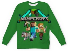 Заказать детские свитшоты в Москве. Детский свитшот с полной запечаткой Minecraft     от T-shirt print  - готовые дизайны и нанесение принтов.