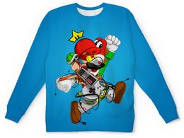 Заказать детские свитшоты в Москве. Детский свитшот с полной запечаткой Super Mario    от T-shirt print  - готовые дизайны и нанесение принтов.